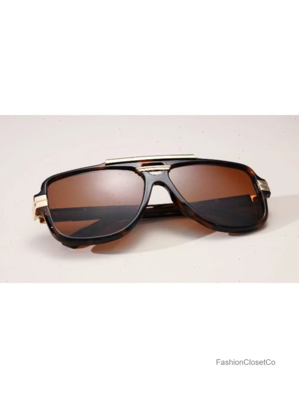 Oversized Aviator Sunglasses Square Frame UV400 Retro Vintage Shades